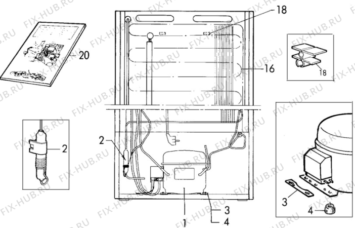 Взрыв-схема холодильника Electrolux TF968G - Схема узла C10 Cold, users manual